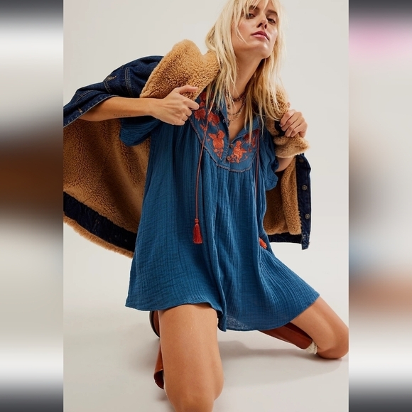 Free People Rosa Linda Embroidered Dress Size XS - Picture 2 of 8